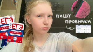 ༉‧₊˚. study VLOG | пишу пробники химбио | *немного учусь*