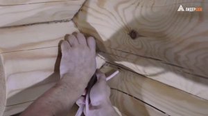 Шлифовка, покраска, герметизация дома из оцилиндрованного бревна