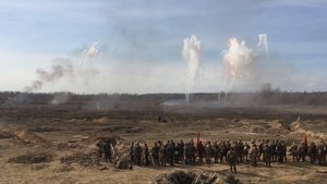 Показательное выступление танкового взвода