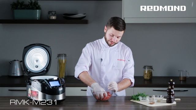 Говяжьи котлеты на пару в мультикухне REDMOND RMK-M231 со сковородой