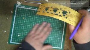 Резьба по бересте. Простой узор,с обводкой.