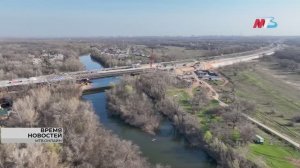 Под Волгоградом завершили надвижку пролёта нового моста через ерик Гнилой