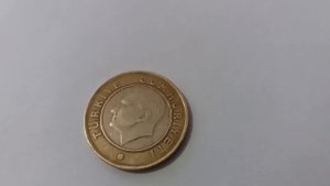 Обзор монеты 1 лира Турция , 2009 года. an overview of the coin 1 lira Trtsiya