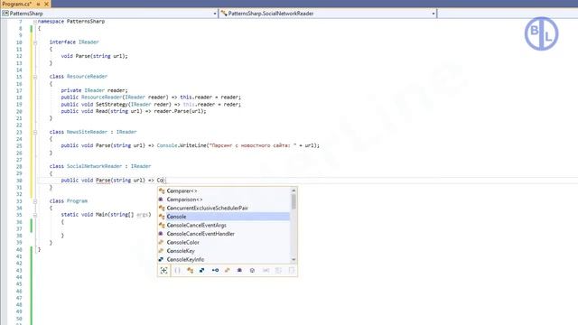 C#. Паттерн проектирования программ "Стратегия (Strategy)". смотреть онлайн