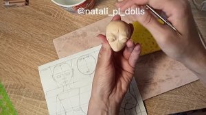 МАСТЕР-КЛАСС ❤️ ГОЛОВА ❤️по авторской КУКЛЕ малышке Кэти из ЗАПЕКАЕМОГО ПЛАСТИКА Часть 2 а
