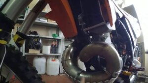 Защита резонатора 2т на KTM 250 SX, two stroke protection