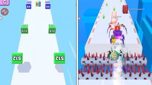 Jelly Run 2048 ( infinity mod ) vs spider evolution run - 2048 Gameplay Walkthrough part #22