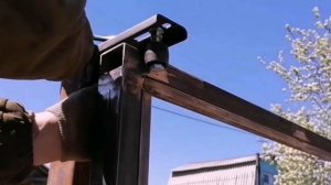 Забор, ворота и калитка из профлиста. Откатные ворота.