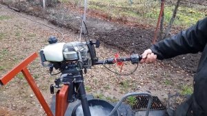 Газ на румпель, Ямаха 2DMHS, запуск мотора