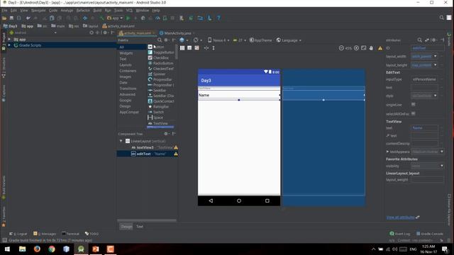 3.1 Android apps development bangla tutorial 2018 | Layout-TextView-EditText-Button