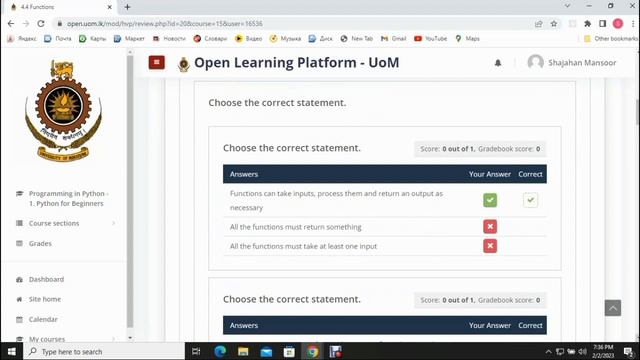Python for beginners free online certificate | Fullstack developer - UOM  | Answer key | MR WinTech
