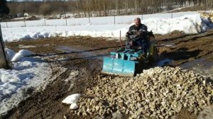 Кракин опять в деле,бульдозер из мотоблока.