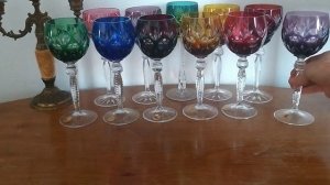 Вау!!!Старинный немецкий цветной хрусталь. Барахолка.  Германия.  Что мы нашли!