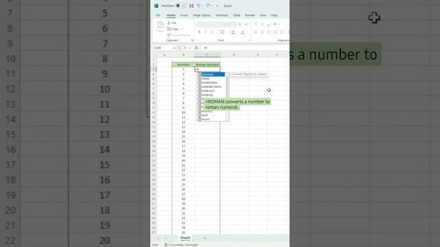 How to type roman numerals in Excel. #excel #exceltutorial #exceltips #SabyaMajumdar
