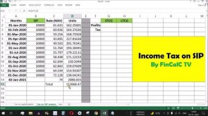 Income Tax on SIP Maturity & Redemption [Excel Examples] | LTCG & STCG Calculations