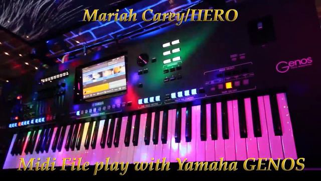 Yamaha - GENOS - play midi file of the song Hero by Mariah Carey смотреть онлайн