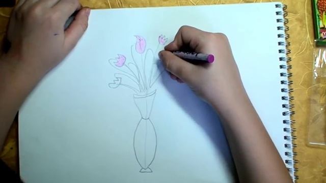 Как нарисовать цветы (Уроки рисования) смотреть онлайн