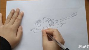 как нарисовать танк тигр 2