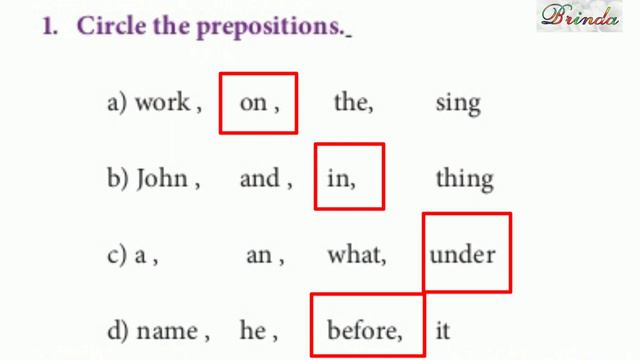 Class 5 worksheet 7 answer Refresher course Module English Prepositions @BRINDA смотреть онлайн
