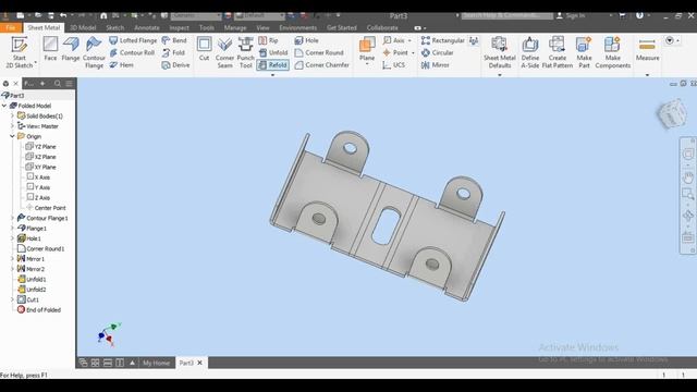 Autodesk inventor 2022 tutorial l Sheet metal Exercise l Autodesk inventor sheet metal tutorial