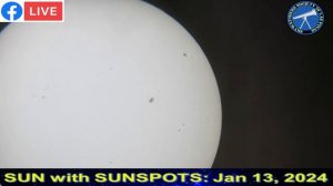 FB LIVE: ONLINE TELESCOPE VIEWING of the SUN with SUNSPOTS January 13, 2024 with Prof Jun Cajigal