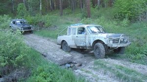 Преодоление рва нива пикап и коротыш