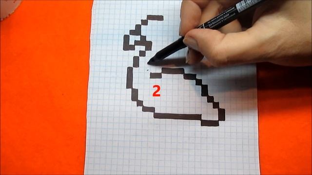 Как рисовать по клеточкам Фламинго How to Draw 
Flamingo Pixel Art for Kids