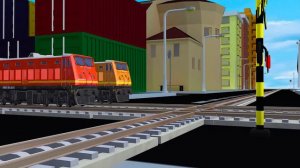 【踏切アニメ】あぶない電車 Fun Vs MS PACMAN vs TRAIN Fumikiri Railroad Crossing Animation