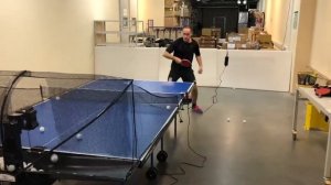 Первая тренировка на роботе, настольный теннис Рамэк-вс