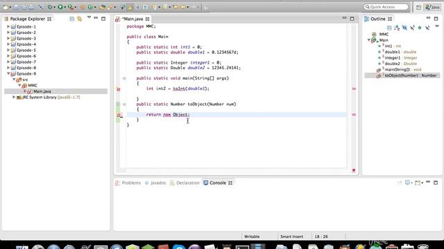 Java Tutorials: Episode 9 - Type Casting and Primitive Data Objects