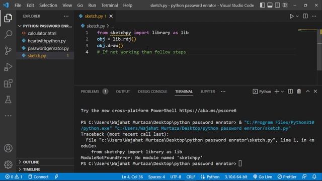 Make Sketch Using Python || Source Code Free Download || python,python sketch,,sketch using python,