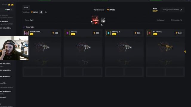 DOING THE 1100$ HIGHROLLER DREAM CASE IN A BATTLE!!! (CLASHGG) смотреть онлайн