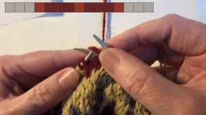 новый трёхцветный жаккардовый узор