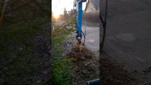 #Бурение шнеком 400мм. , под опоры, #столбы, электричество и т.д.