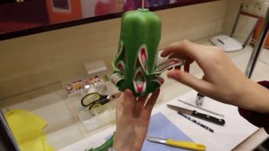 "Новогодняя свеча" Мастер-класс резные свечи "Ve-ta" ( как делают резные свечи )