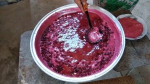 Cooking Cherry Jam in the Village