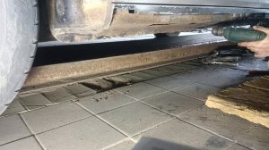 Hyundai Accent. Сварка усилителя и порога, водительская сторона