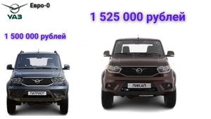 УАЗ объявил цены на «Патриот» и «Пикап» с моторами стандарта «Евро-0» | От 1,5 млн рублей