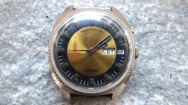 Vintage Slava (Слава Москва Олимпиада 1980) 26 Jewels Gold Plated USSR Mechanical Watch. смотреть онлайн