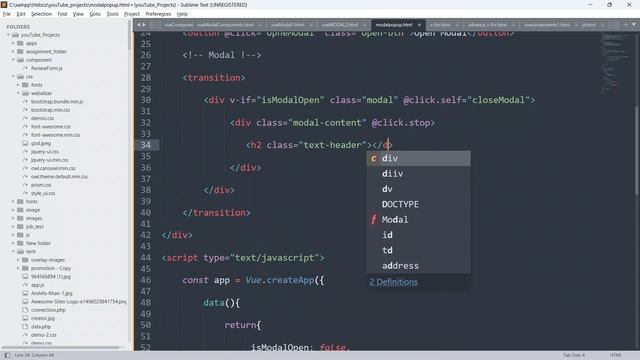 How To Create Awesome & Dynamic Modal | Popup in Vue.js 3. Create Dynamic Popup Using Vue.js 3.