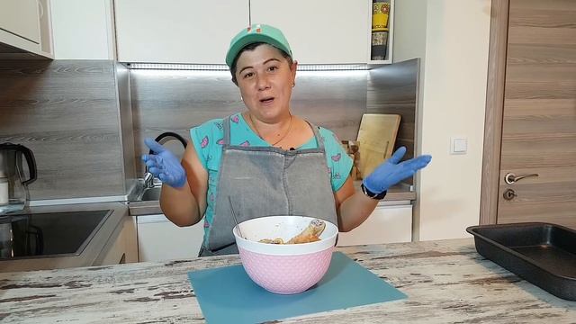 Кисло-сладкий маринад для курицы с гарниром.