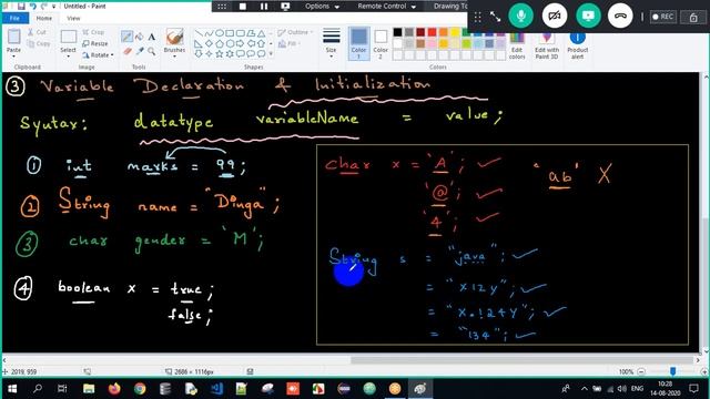 Variables & DataTypes Of Java