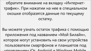 Как узнать остаток трафика на билайне