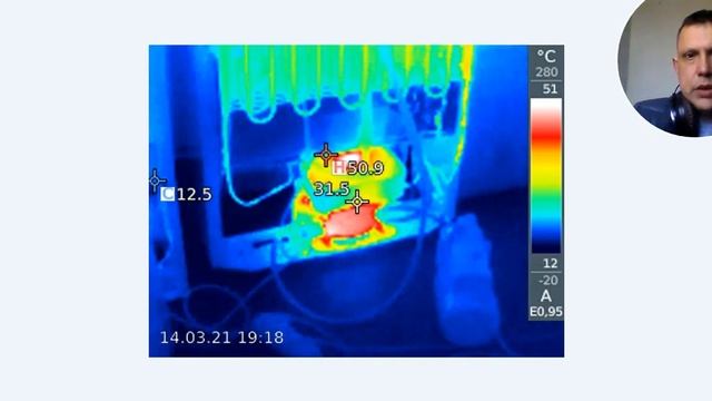 Обследование тепловизором работы холодильника. Как работает система с фреоном в холодильнике.