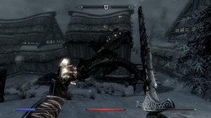 skyrim dragon attacks town 1080 hd