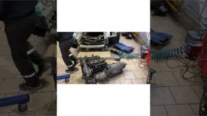 #swap  Hyundai grand starex на #vq35de  день 2-й. Примерки и установка двигателя в автомобиль.