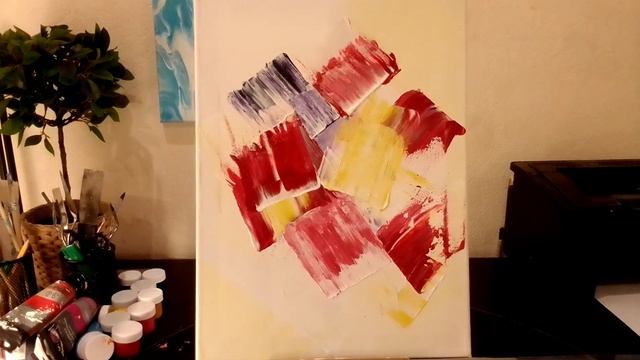 АБСТРАКТНАЯ КАРТИНА "ЦВЕТЫ В СВЕТЕ"