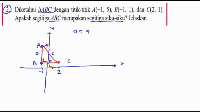 teorema pythagoras , matematika kelas 8 bse k13 rev 2017 ,lat 6,2 , no 2 jarak adua titik di kart смотреть онлайн