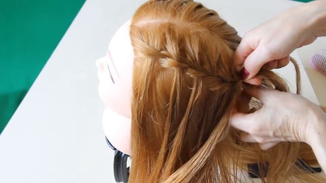 Коса французский водопад. French Waterfall braid hairsteles tutorial смотреть онлайн