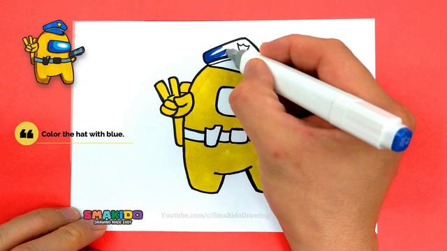How to Draw Among Us with Police Impostor | Among Us Crewmate Characters смотреть онлайн